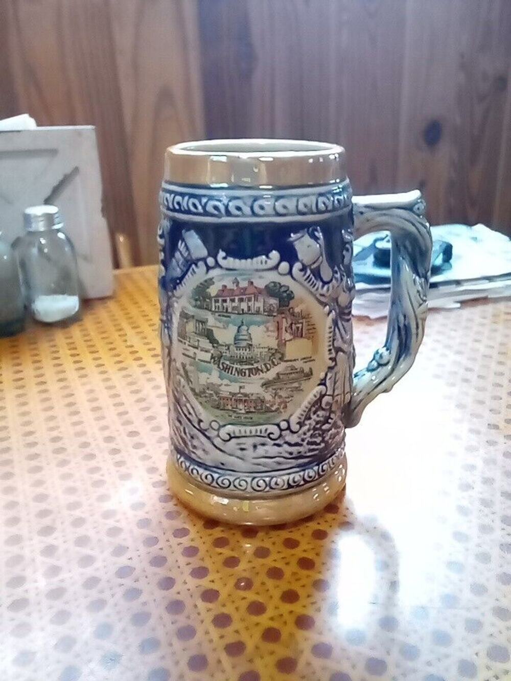 Collectible Washington DC Collectible Ceramic Stein made in Japan Capsco 6 Inch